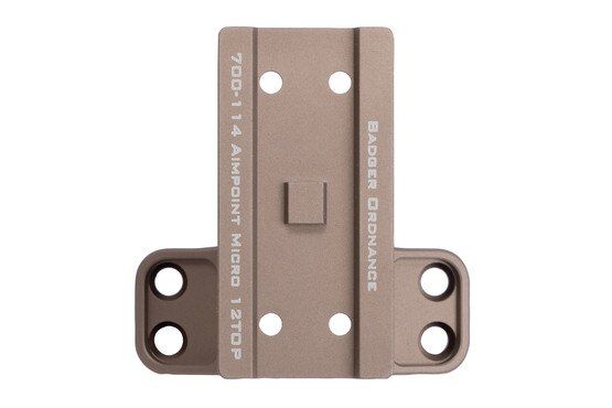 Lightweight anodized aluminum mount for Aimpoint Micro.